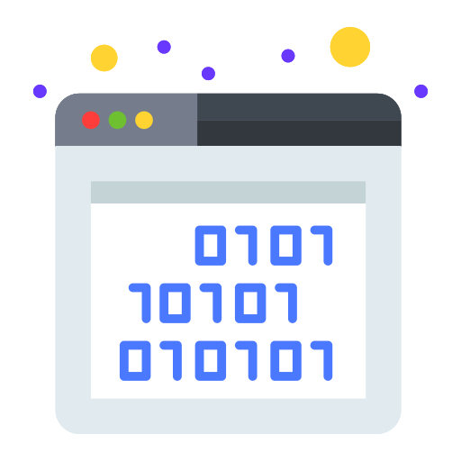 códigos binarios icono gratis