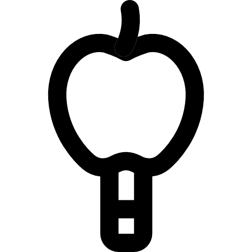 manzana de caramelo icono gratis