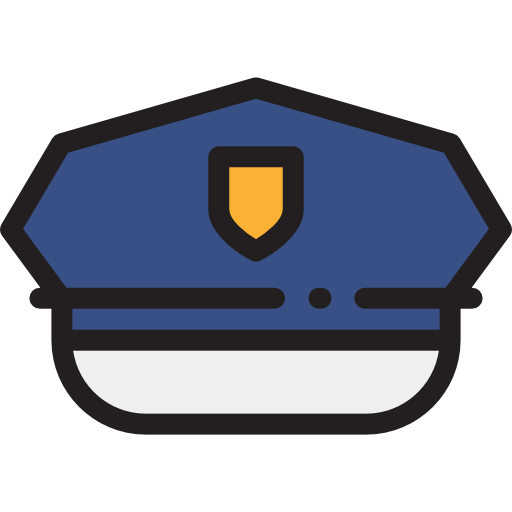 sombrero de policía icono gratis