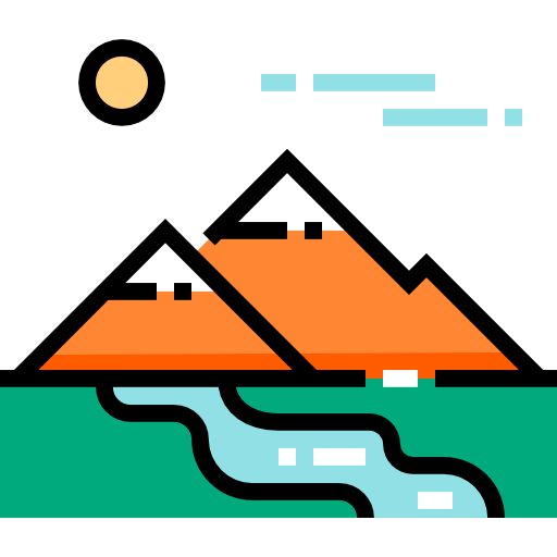 Mountains Detailed Straight Lineal color icon