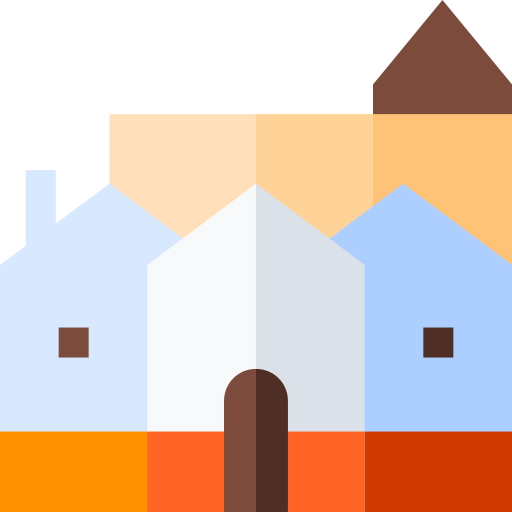 Village Basic Straight Flat Icon