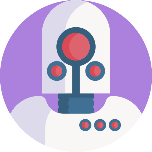 Robot Detailed Flat Circular Flat icon