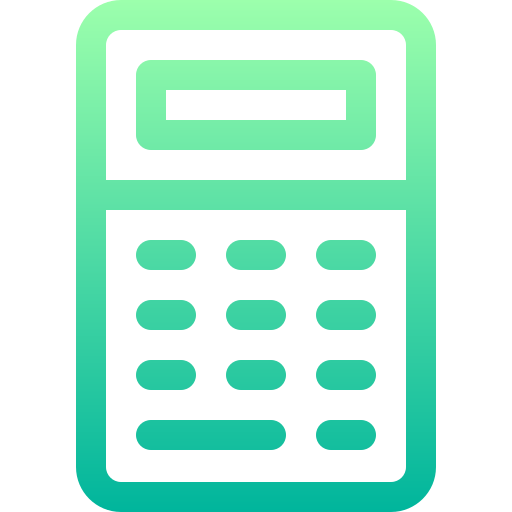 Calculator Basic Gradient Lineal color icon