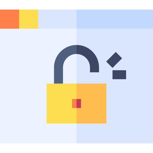 Unlock Basic Straight Flat icon