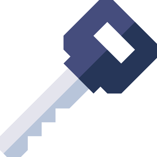 Key Basic Straight Flat icon