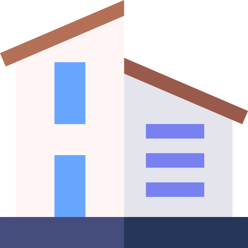 Office Building Basic Straight Flat Icon