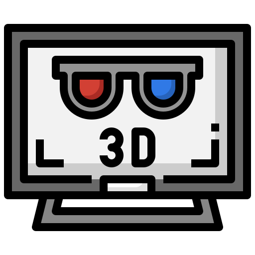 pelicula 3d icono gratis