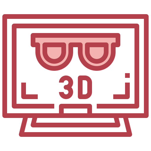 pelicula 3d icono gratis