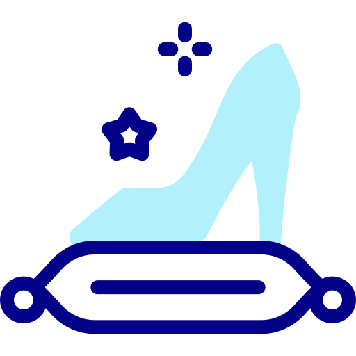 Premium Vector  Cinderella's blue shoe shines in cartoon style