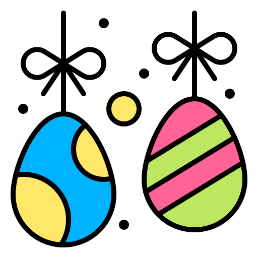 huevos de pascua icono gratis