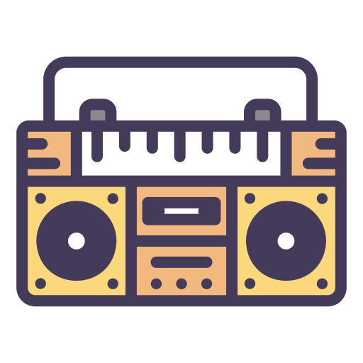 Radio cassette Generic Outline Color icon
