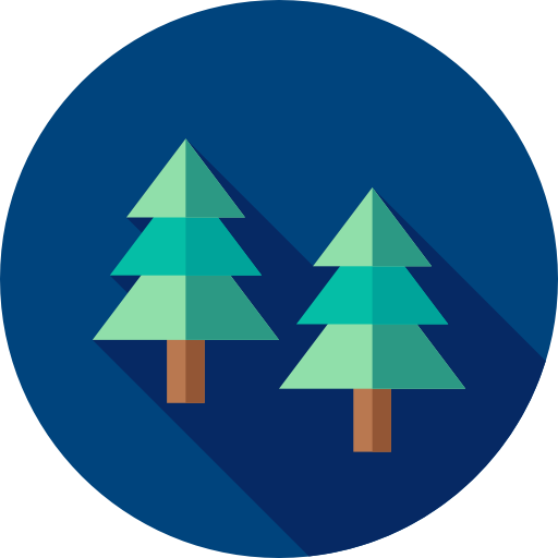 Pines Flat Circular Flat icon