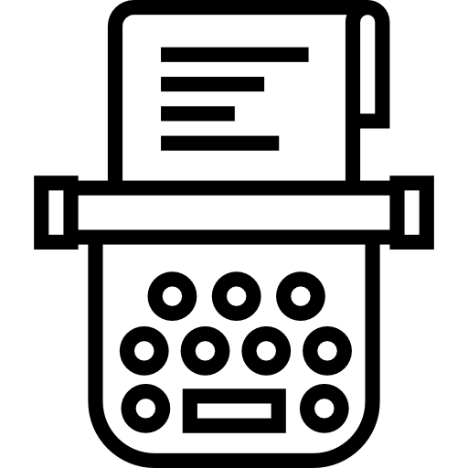 máquina de escribir icono gratis