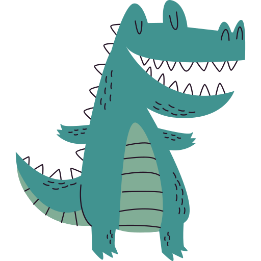 Crocodile free sticker