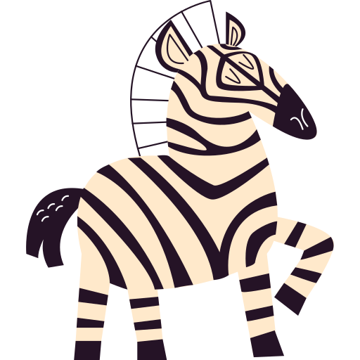 Zebra free sticker
