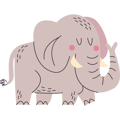 Elephant free sticker