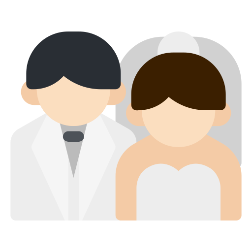 pareja de boda icono gratis