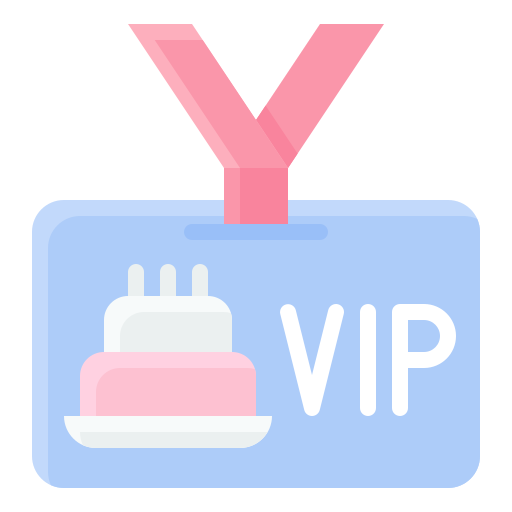 Vip card - Free birthday and party icons