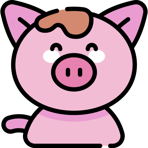 Pig Kawaii Lineal Color Icon