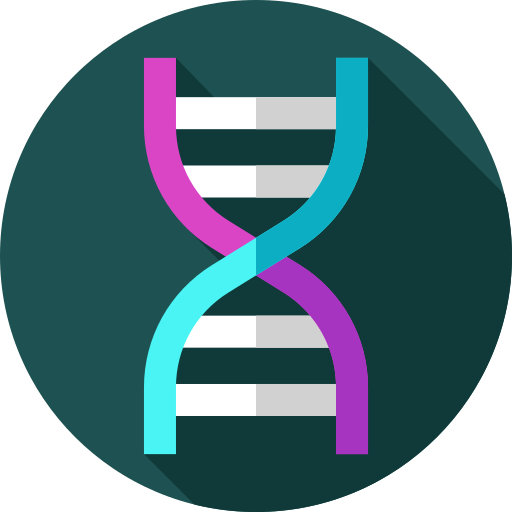 Dna Flat Circular Flat icon