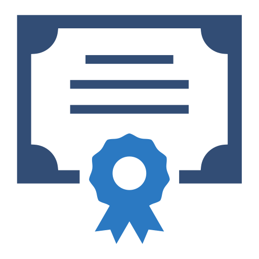 Certificate Generic Blue icon