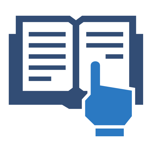 Reading book Generic Blue icon