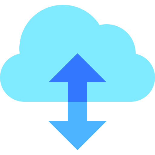 descarga en la nube icono gratis