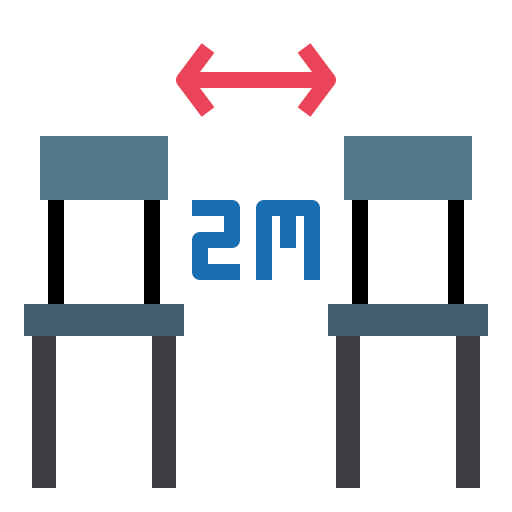 distanciamiento social icono gratis