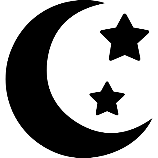 Crescent Moon and Stars Vector Clipart EPS PNG file