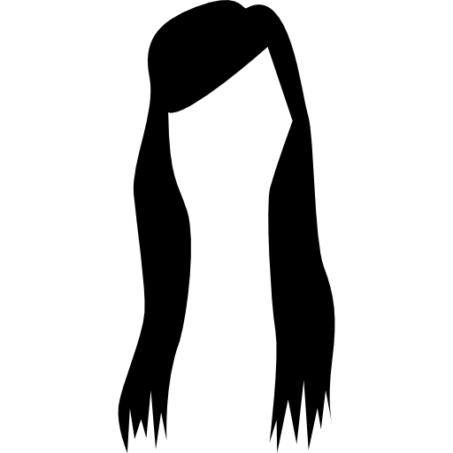 Long female hair wig shape - Free shapes icons
