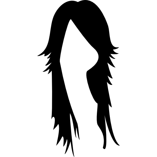 Long dark female juvenile wig - Free people icons