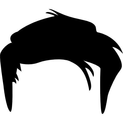 Short male hair shape free icon