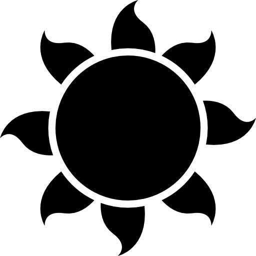 forma de sol icono gratis