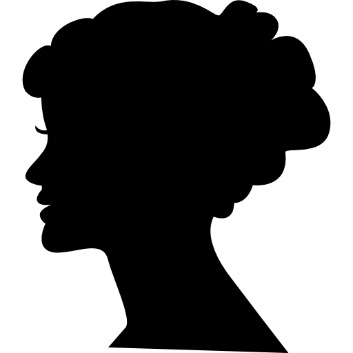 Female head silhouette free icon