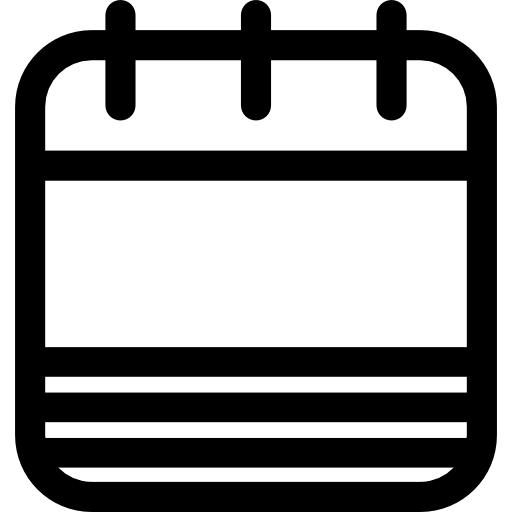 Conciliador cáncer embotellamiento Página de calendario en blanco con rayas - Iconos gratis de herramientas y  utensilios