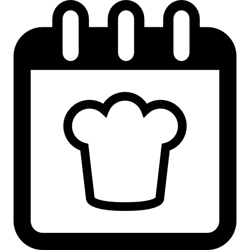 día del chef en el calendario icono gratis