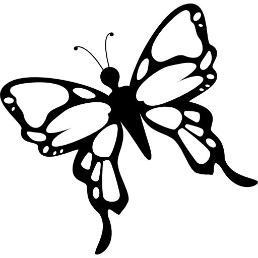 Butterfly with detailed wings - Free animals icons