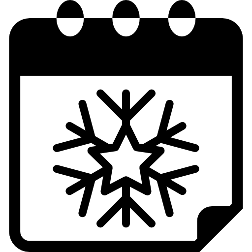 símbolo de interfaz de navidad día de nieve de invierno icono gratis