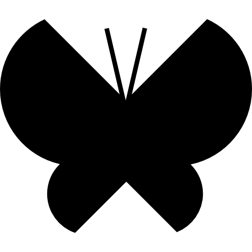 forma de mariposa negra desde la vista superior icono gratis