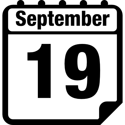 página del calendario del 29 de septiembre icono gratis