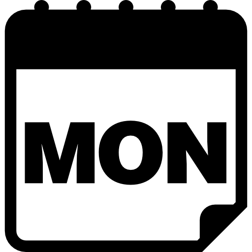Free Icon Monday calendar page
