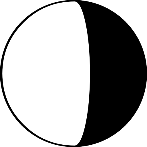 símbolo da fase crescente da lua grátis ícone