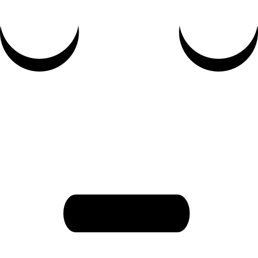 Rosto quadrado do emoticon em repouso - ícones de interface grátis