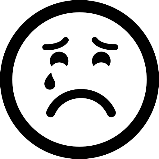 cara de emoticon llorando sufrimiento triste icono gratis