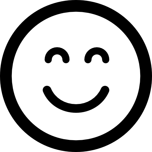 Emoticon square smiling face with closed eyes free icon