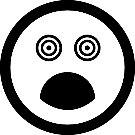 Surprised square face with eyes and mouth opened - Free interface icons