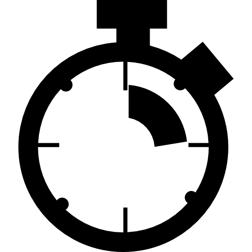 herramienta de cronómetro para controlar el tiempo de prueba icono gratis