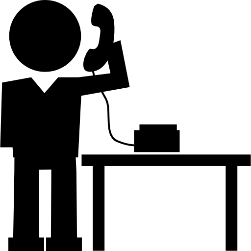 Free Icon | Man answering phone call