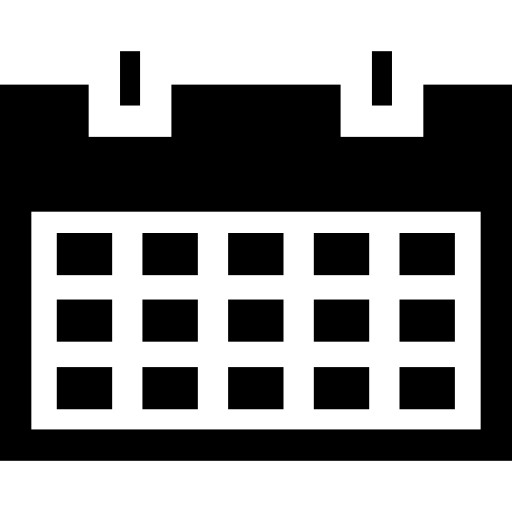 Calendar Basic Straight Filled Icon