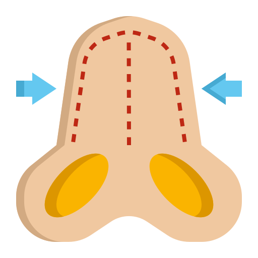 aumento de nariz icono gratis